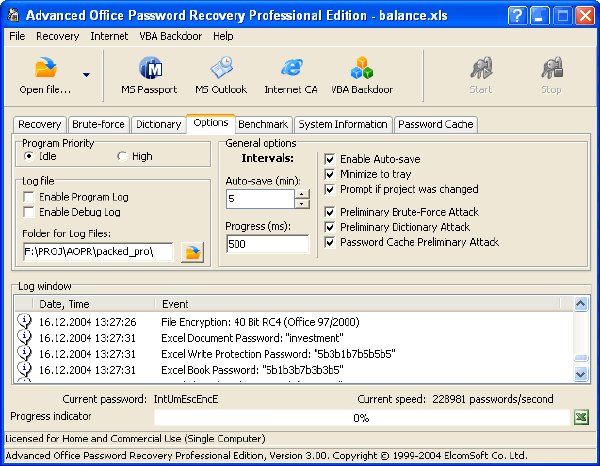 Advanced Office Password Recovery Professional v5.50 build 477 注册码
